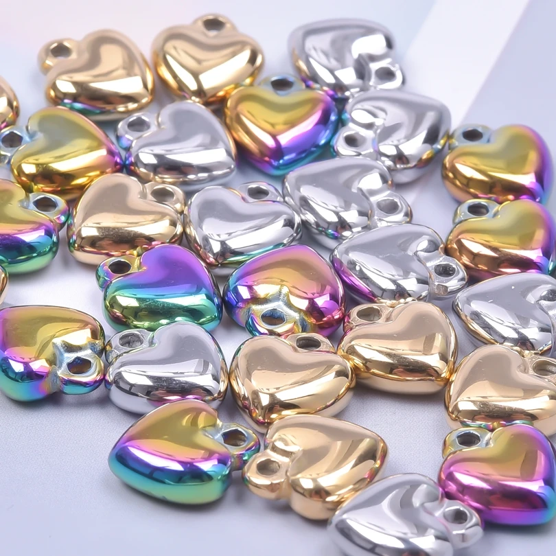 10pcs/lot No Fade Stainless Steel Heart Rainbow Charm High Quality Pendant Making Fashion Necklace Jewelry Craft Supplies Bulk 
10pcs/lot No Fade Stainless Steel Heart Rainbow Charm High Quality Pendant Making Fashion Necklace Jewelry Craft Supplies Bulk