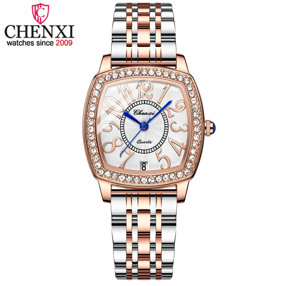 

CHENXI 316 Fashion Ladies Rose Gold Watches Top Brand Luxury Diamond Women Clock Quartz Waterproof Wristwatch relogios feminino