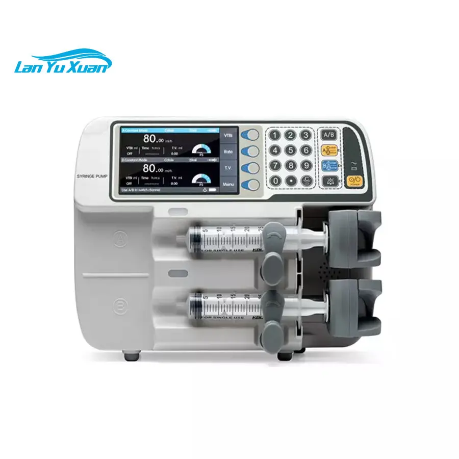 Double Channel Medical Syringe Pump Infusion Veterinary 5 inch LCD Real-time Self-testing Hospital Portable
Double Channel Medical Syringe Pump Infusion Veterinary 5 inch LCD Real-time Self-testing Hospital Portable