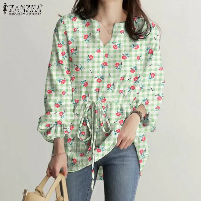 ZANZEA Elegant V Neck Long Sleeve Blouse Vintage Women Floral Printed Spring Drawstring Shirt Party Blusas Bohemian Holiday Tops
ZANZEA Elegant V Neck Long Sleeve Blouse Vintage Women Floral Printed Spring Drawstring Shirt Party Blusas Bohemian Holiday Tops