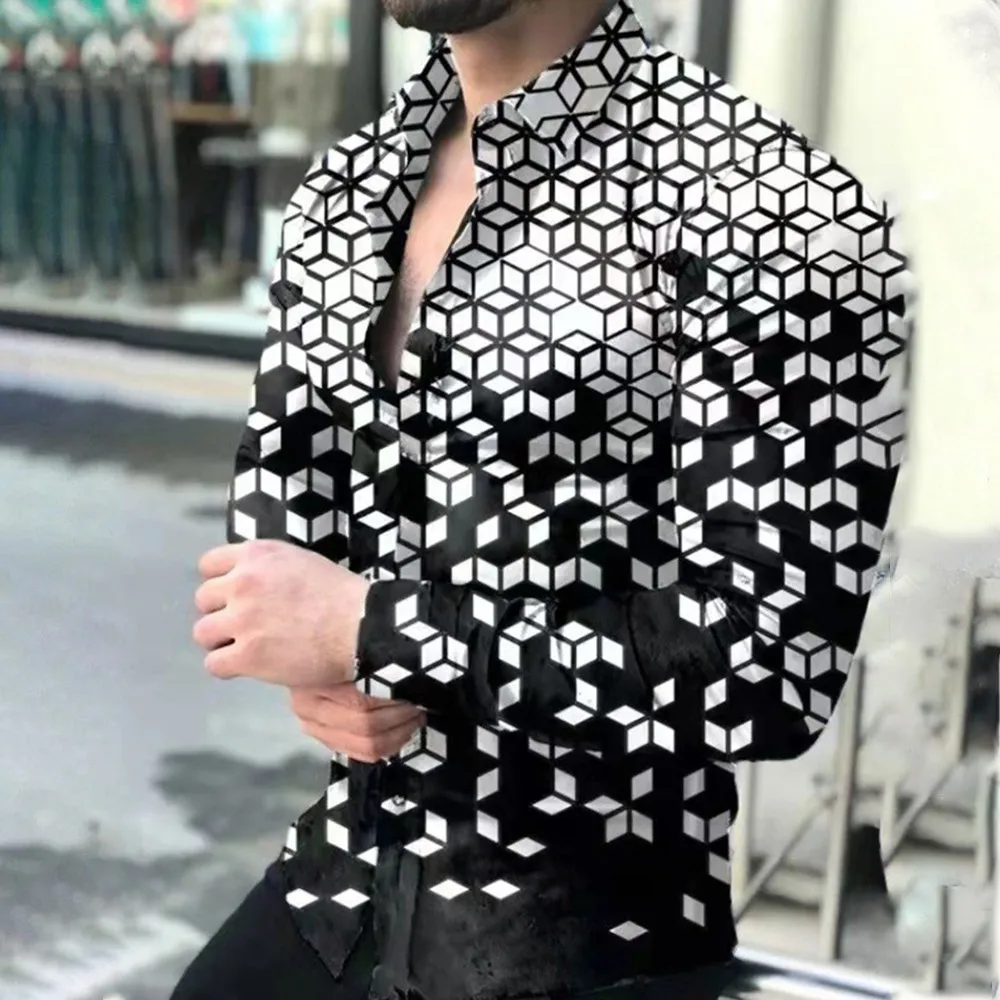 Men Printing Long Sleeve Dress Shirts Casual Slim Fit Button Down Muscle Shirts Hawaii Beach Tops Streetwear Men's Clothing A50
Men Printing Long Sleeve Dress Shirts Casual Slim Fit Button Down Muscle Shirts Hawaii Beach Tops Streetwear Men's Clothing A50