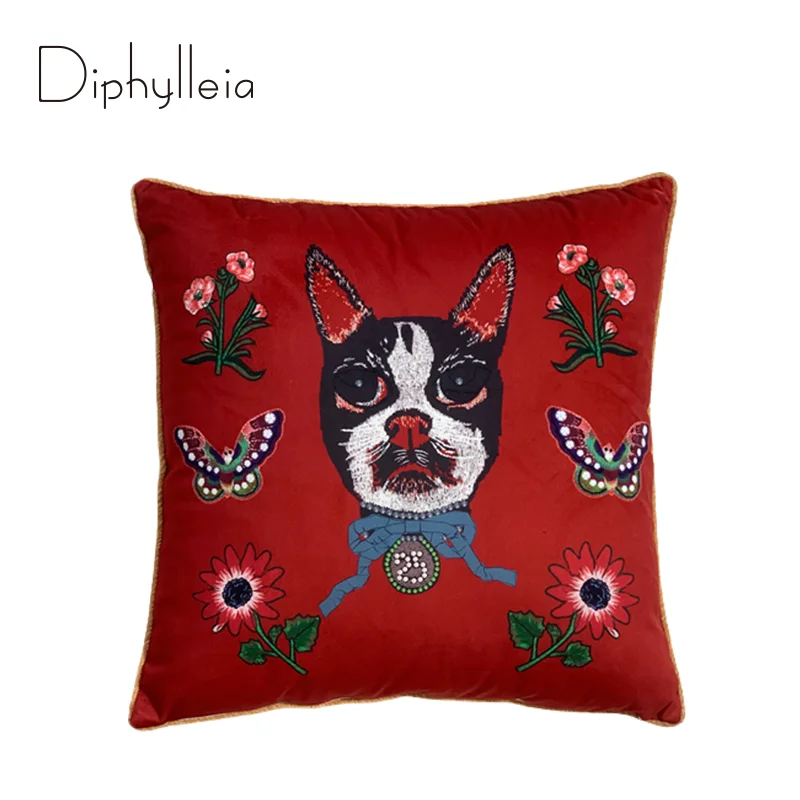 Diphylleia Retro Nouveau Pillow Cover GG Style Inspired Dog Flower Print Soft Velvet Decorative Cushion Case 45x45 Free Shipping
Diphylleia Retro Nouveau Pillow Cover GG Style Inspired Dog Flower Print Soft Velvet Decorative Cushion Case 45x45 Free Shipping
