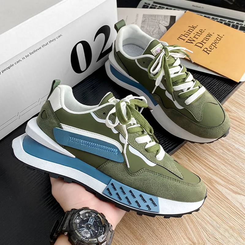 Outdoor Sports Leisure Men Running Shoes Four Seasons New Fashion Thick-soled Lace-up Daddy Shoes Lightweight Non-slip Sneakers
Outdoor Sports Leisure Men Running Shoes Four Seasons New Fashion Thick-soled Lace-up Daddy Shoes Lightweight Non-slip Sneakers