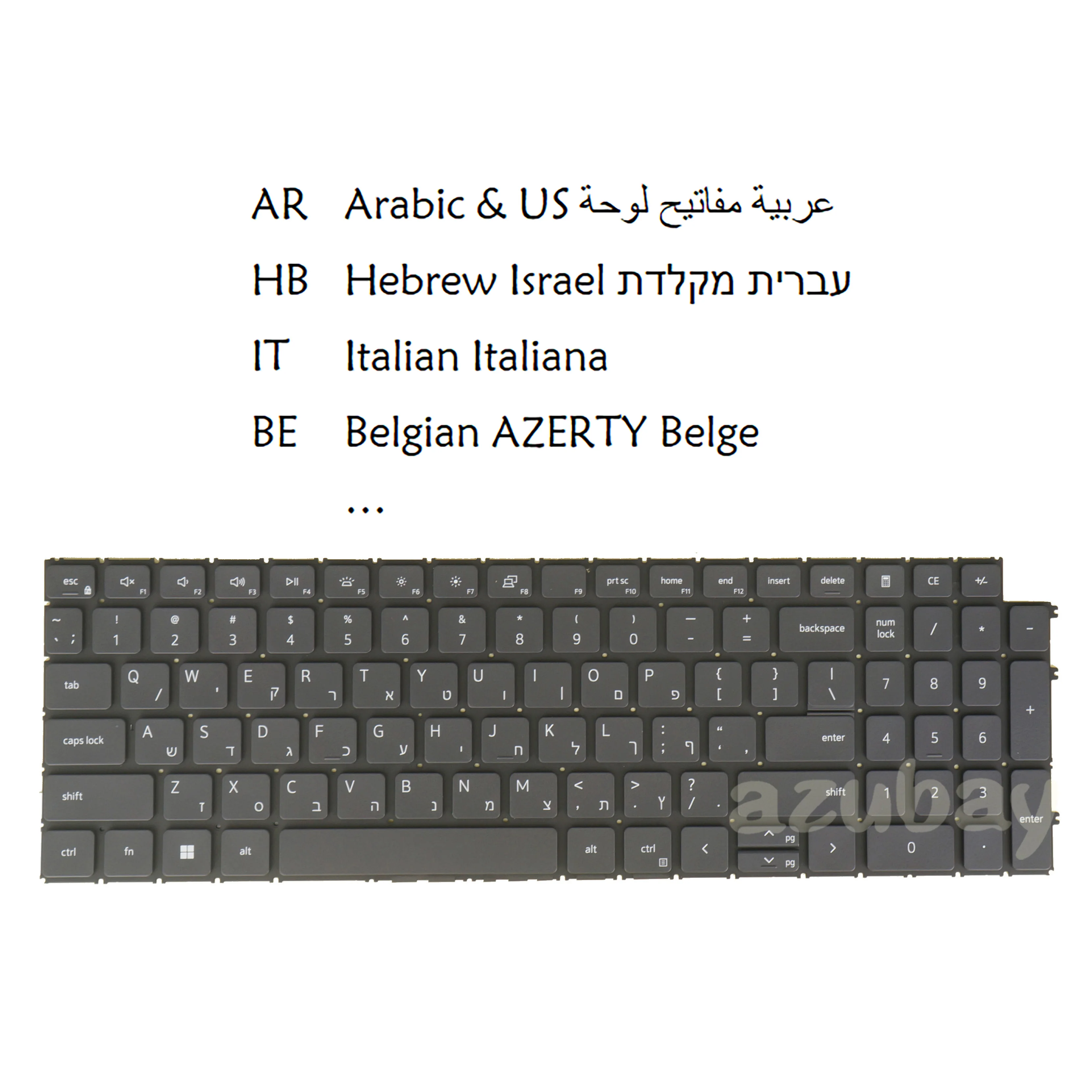 

AR HB BE IT Backlit Laptop Keyboard for Dell Inspiron 3510 3511 3515 3525 3520 3521 3535 Arabic Belgian AZERTY Hebrew Italian