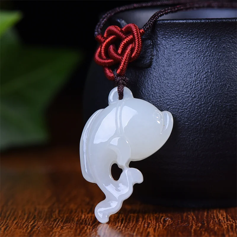 Maichuang/HetianWhiteJade Dolphin Necklace Pendant Fashion Accessories and Personality Charm Male Female Couple Jewelry Gift 
Maichuang/HetianWhiteJade Dolphin Necklace Pendant Fashion Accessories and Personality Charm Male Female Couple Jewelry Gift