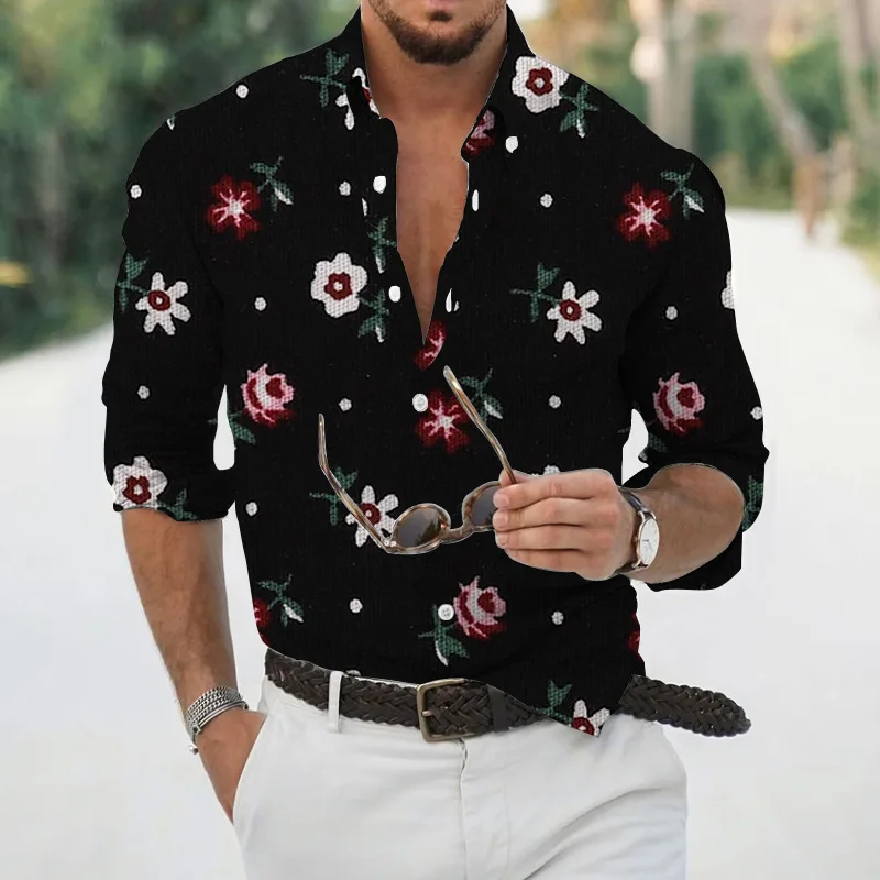 2022 New Men's Long Sleeve Shirts Oversized Luxury Hawaiian 3d Floral Print Holiday Beach Shirts Harajuku Casual Men's Tops 
2022 New Men's Long Sleeve Shirts Oversized Luxury Hawaiian 3d Floral Print Holiday Beach Shirts Harajuku Casual Men's Tops