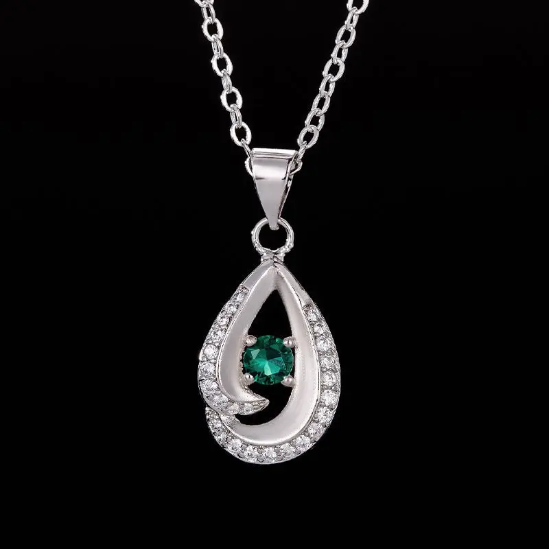 Luxury Crystal Water Drop Pendant Necklace Female Birthday Gift Shiny Stones Necklace 925 Sterling Silver Clavicle Accessories
Luxury Crystal Water Drop Pendant Necklace Female Birthday Gift Shiny Stones Necklace 925 Sterling Silver Clavicle Accessories