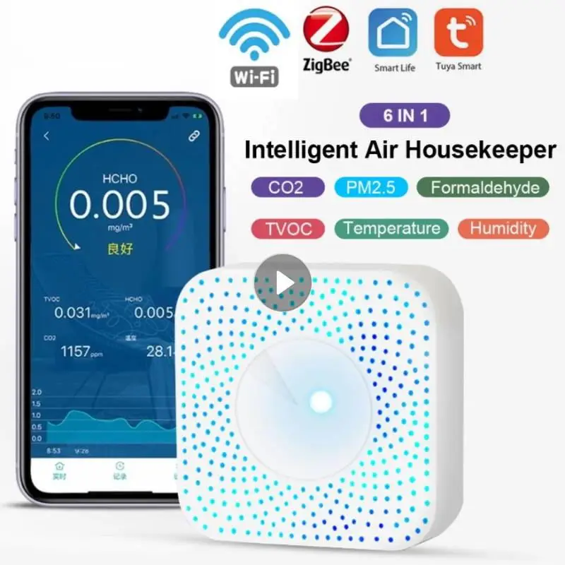 Zigbee WiFi Tuya Smart Air Quality Sensor PM2.5 PM10 Detector Temperature Humidity Monitor Meter For Smart Life App Home Alarm
Zigbee WiFi Tuya Smart Air Quality Sensor PM2.5 PM10 Detector Temperature Humidity Monitor Meter For Smart Life App Home Alarm