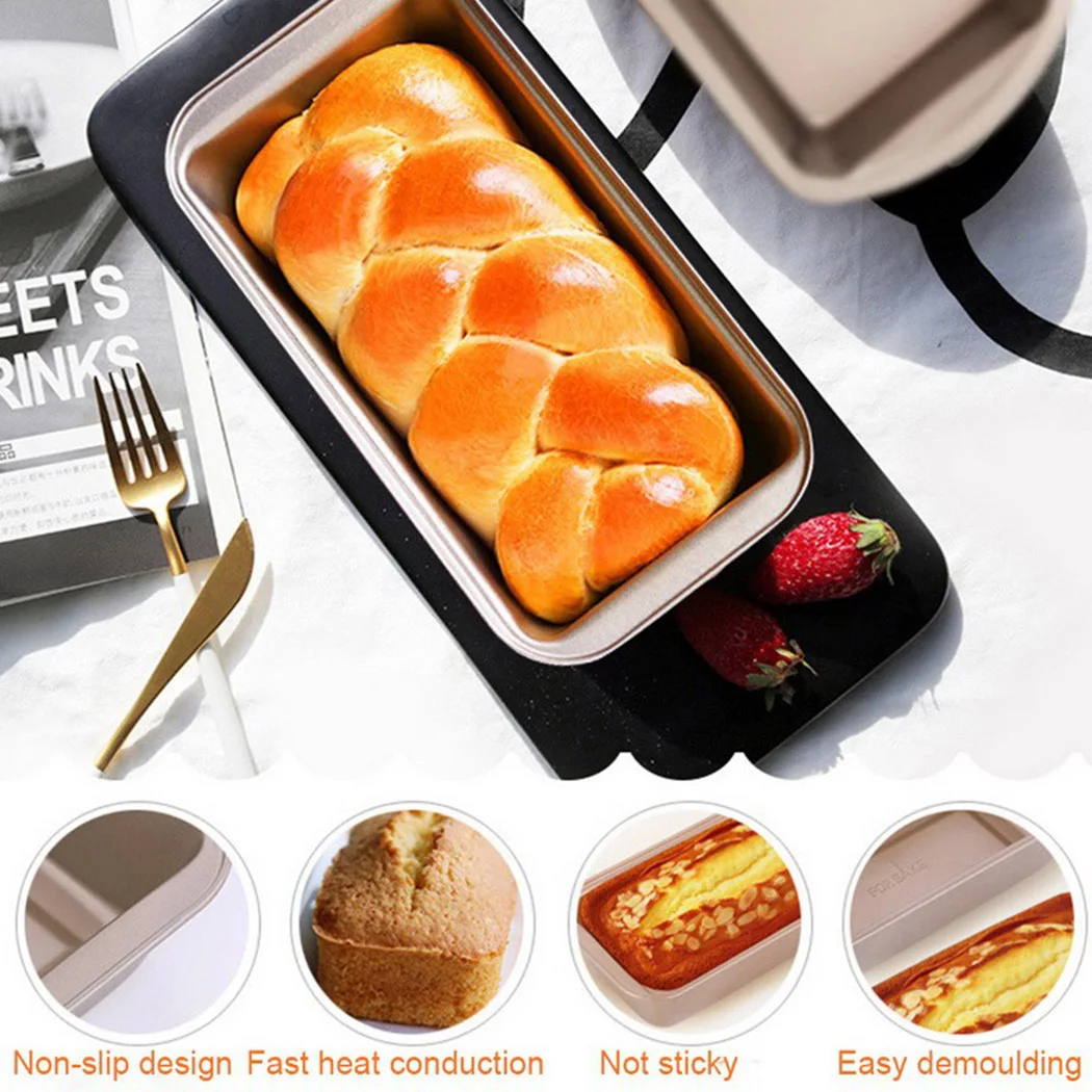 2Pcs 6 Inch Small Toast Box Bread Pan Carbon Steel Double Non-stick Layer Bakeware Baking Tools 15.5*8.5*4cm Fast Heating
2Pcs 6 Inch Small Toast Box Bread Pan Carbon Steel Double Non-stick Layer Bakeware Baking Tools 15.5*8.5*4cm Fast Heating