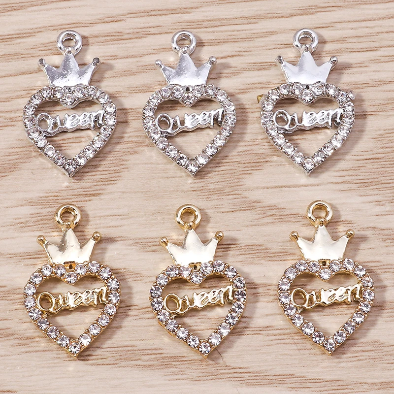 10pcs Elegant Crystal Love Heart Crown Charms Pendants for Jewelry Making DIY Necklaces Earrings Handmade Bracelets Craft Supply
10pcs Elegant Crystal Love Heart Crown Charms Pendants for Jewelry Making DIY Necklaces Earrings Handmade Bracelets Craft Supply