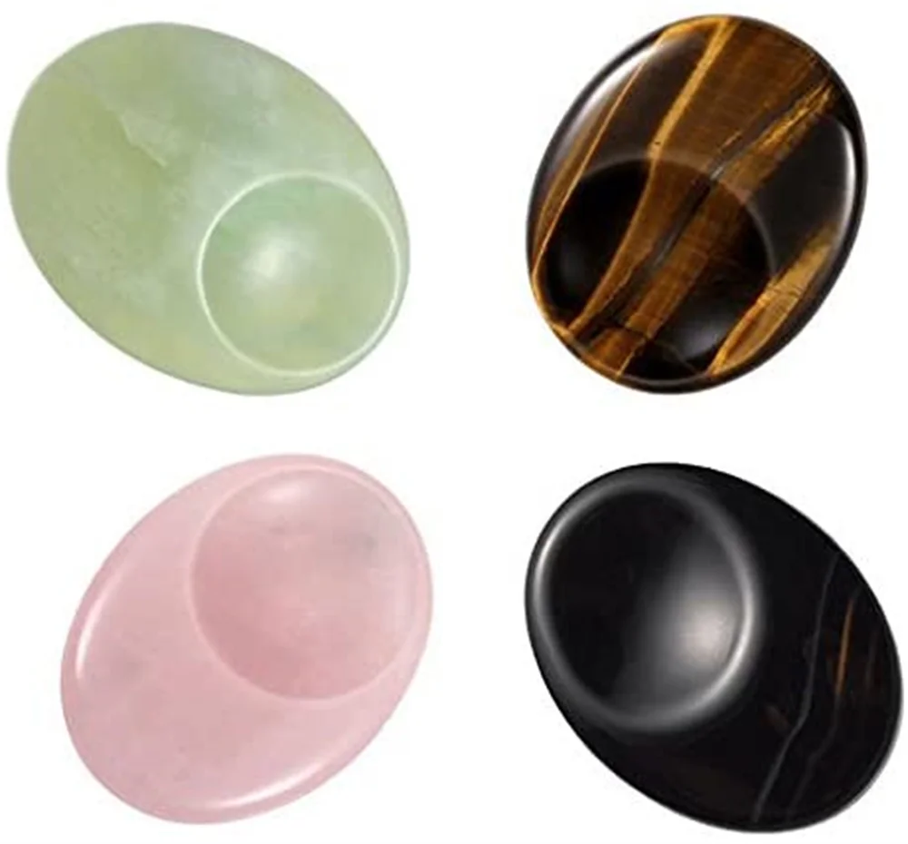 

Thumb Worry Stone Healing Palm Pocket Stones Chakra Crystal Polished Tumbled Stones Therapy Gemstone for Anxiety Stress Oval