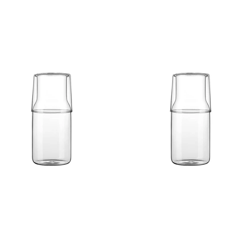2X 500Ml Bedside Water Carafe Set With Tumbler Glass Set For Bedroom Nightstand, Glass Mouthwash Bottle For Bathroom
2X 500Ml Bedside Water Carafe Set With Tumbler Glass Set For Bedroom Nightstand, Glass Mouthwash Bottle For Bathroom