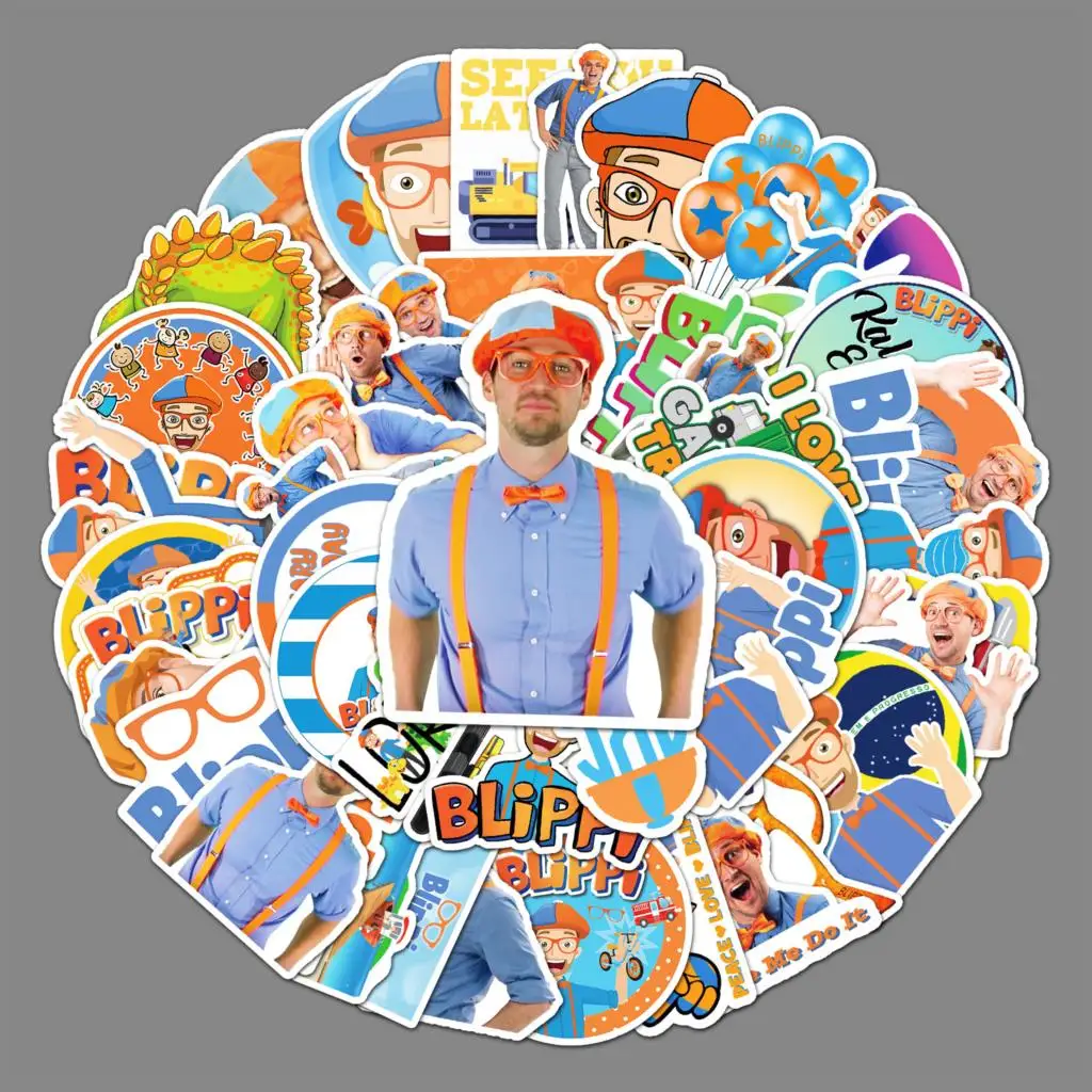 50pcs Cartoon Blippi Stickers For Car Laptop Phone Case Fridge Scrapbook Waterproof Decal Car Graffiti Sticker Toys Kids Gifts
50pcs Cartoon Blippi Stickers For Car Laptop Phone Case Fridge Scrapbook Waterproof Decal Car Graffiti Sticker Toys Kids Gifts