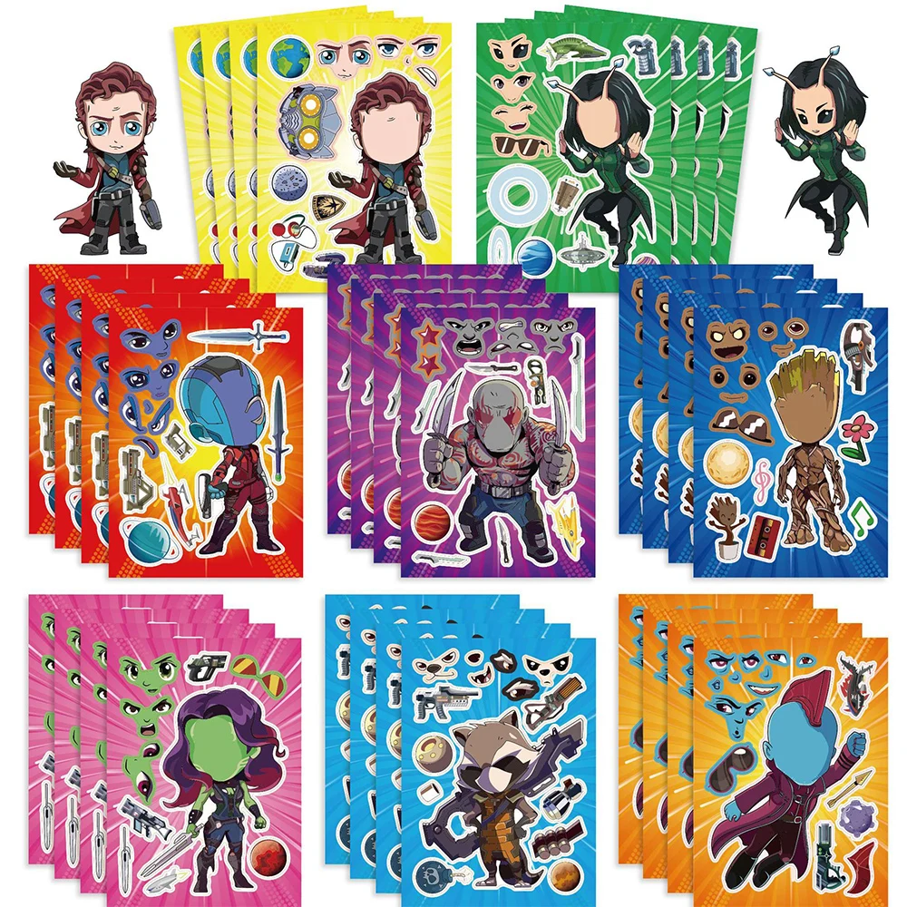8/16sheets Make a Face Disney Marvel Guardians of The Galaxy Stickers for Skateboard Motorcycle Wall Groot Decals Sticker Toys
8/16sheets Make a Face Disney Marvel Guardians of The Galaxy Stickers for Skateboard Motorcycle Wall Groot Decals Sticker Toys