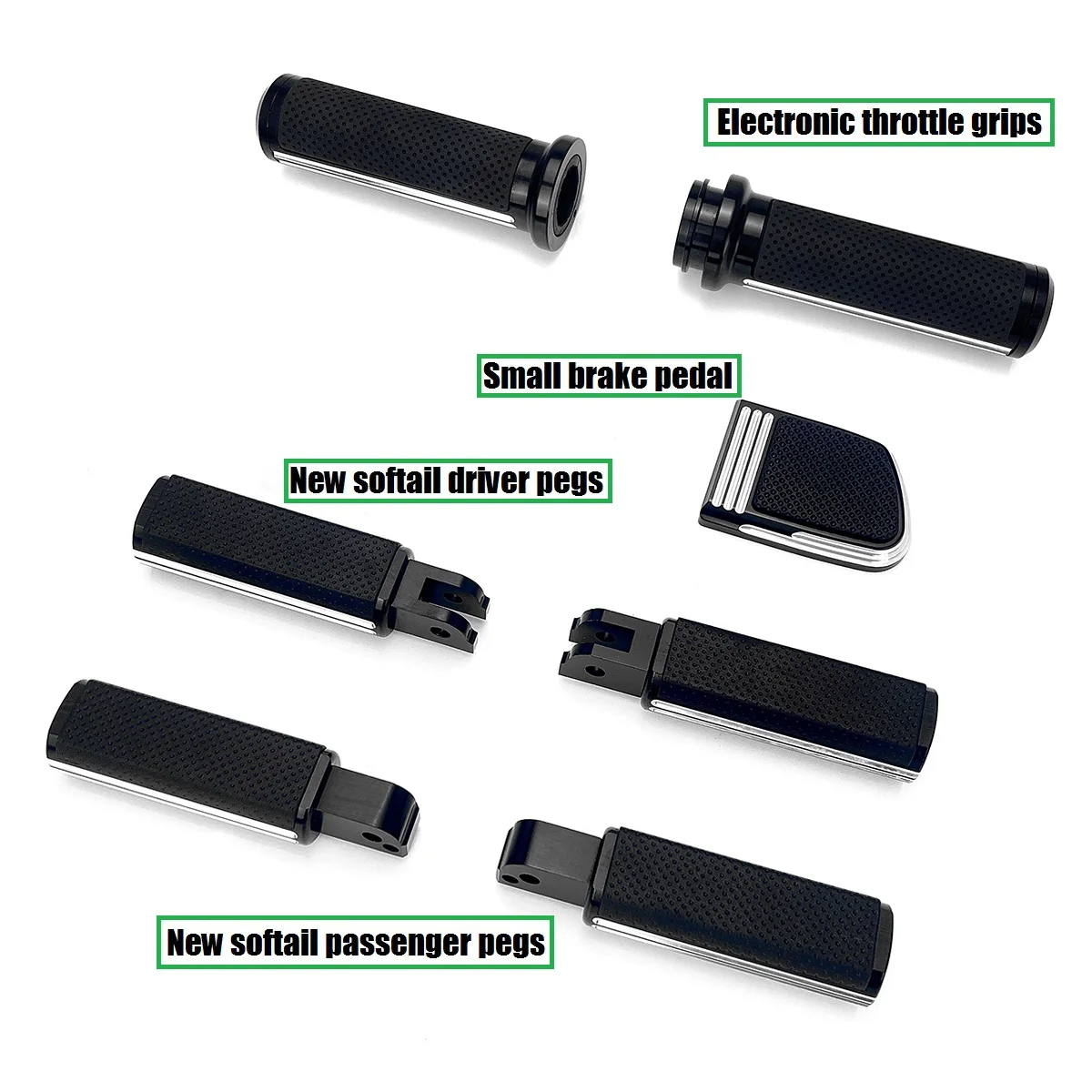 Defiance Handle grip Driver passenger footpegs for harley softail Breakout 114 FXBRS Fatbob FXBB FXBBS FXBR FXLR 2018-2022 
Defiance Handle grip Driver passenger footpegs for harley softail Breakout 114 FXBRS Fatbob FXBB FXBBS FXBR FXLR 2018-2022