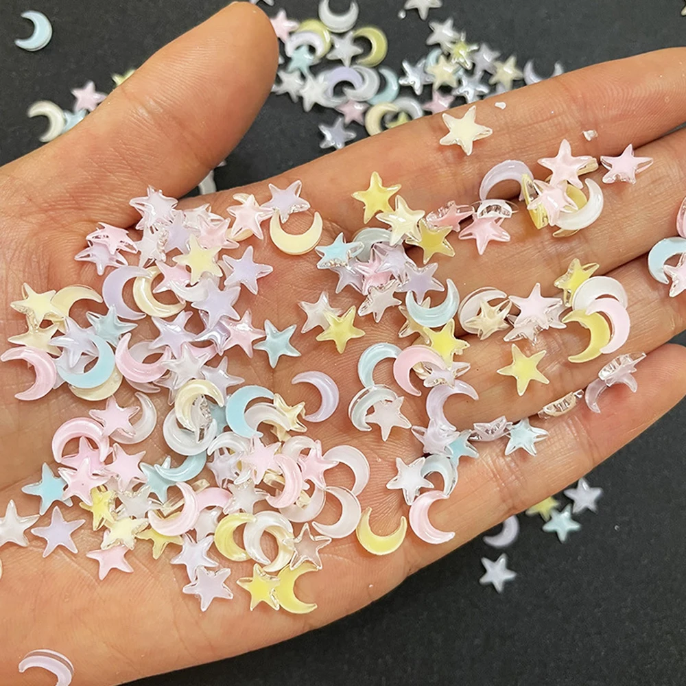50Pcs 8MM Crescent Moon & Srars Nail Art Decorations Resin Ice Clear Gems Rhinestone Nails Accessories 3D DIY Parts Charms
50Pcs 8MM Crescent Moon & Srars Nail Art Decorations Resin Ice Clear Gems Rhinestone Nails Accessories 3D DIY Parts Charms