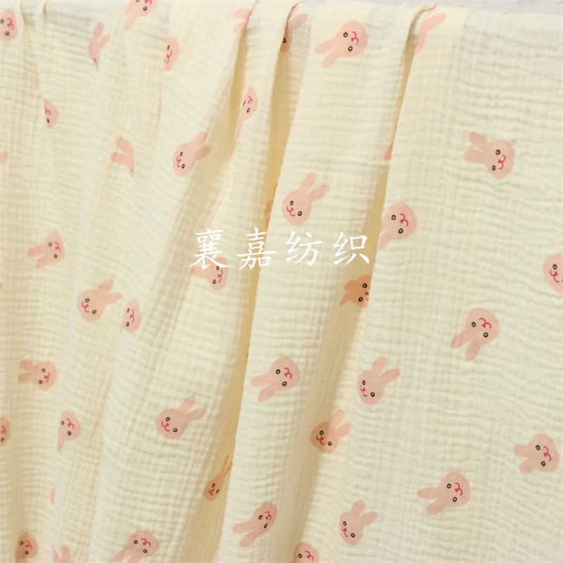 500X135CM Crushed Breathable 100% Cotton Baby Cotton Gauze Cartoon Rabbit Printed Fabric By The Yard
500X135CM Crushed Breathable 100% Cotton Baby Cotton Gauze Cartoon Rabbit Printed Fabric By The Yard