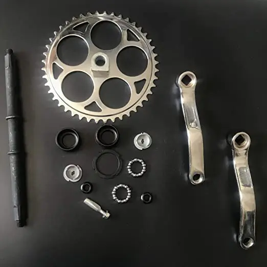 36T Wide Crank Assembly 3pcs fit 26" cruiser style frame, silver color for Gas Motorized
36T Wide Crank Assembly 3pcs fit 26" cruiser style frame, silver color for Gas Motorized