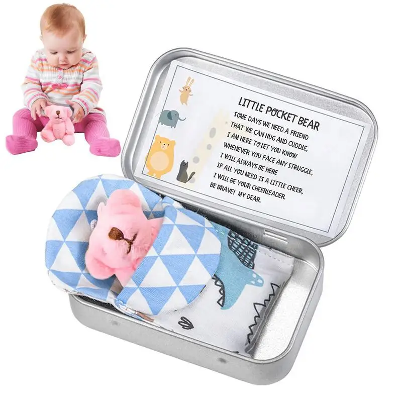 Маленький карманный медведь жестяной персонализированный мягкий медведь в оловянной Мишке
Маленький карманный медведь жестяной персонализированный мягкий медведь в оловянной Мишке