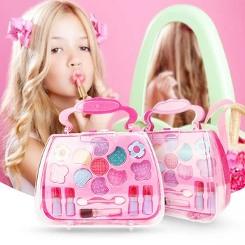Children Makeup Case Handbags Beauty Girl Makeup Box Set Eyeshadow Palette Safe And Harmless Makeup Princess Gift Fashion Toys