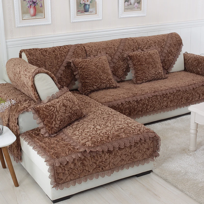 Thick Plush Sofa Cushions European Style Winter Flannel Printing Cushion Living Room L Shaped Sofa Lace Sofa Cover Full Cover
Thick Plush Sofa Cushions European Style Winter Flannel Printing Cushion Living Room L Shaped Sofa Lace Sofa Cover Full Cover