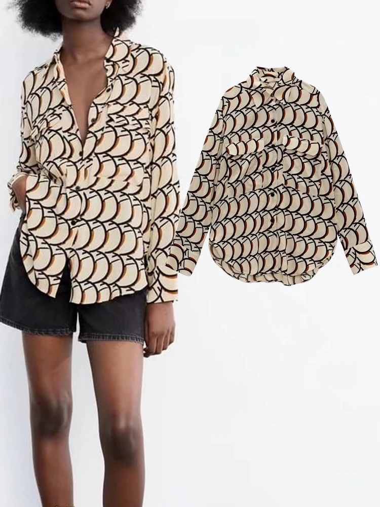Fashion Retro Printed Women's Shirt 2022 New Casual Chic Straight Single Breasted Spring Shirt Top Women Elegant Street Shirt
Fashion Retro Printed Women's Shirt 2022 New Casual Chic Straight Single Breasted Spring Shirt Top Women Elegant Street Shirt