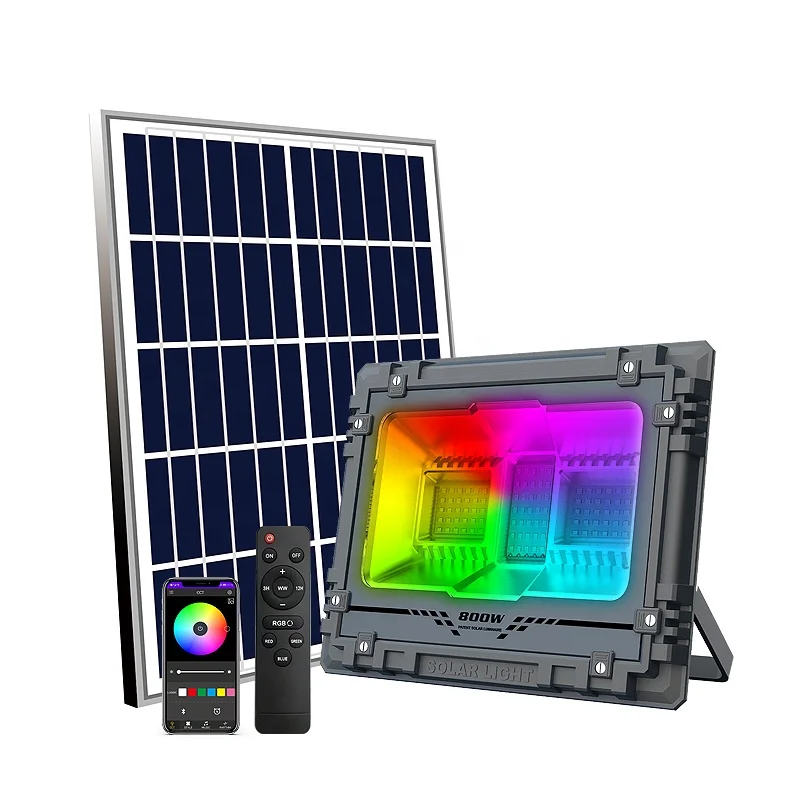 800W Solar FloodLight Outdoor 95LEDs Aluminum Security Lamp IP65 Waterproof RGB With Remote Control For Yard Garden Decoration
800W Solar FloodLight Outdoor 95LEDs Aluminum Security Lamp IP65 Waterproof RGB With Remote Control For Yard Garden Decoration