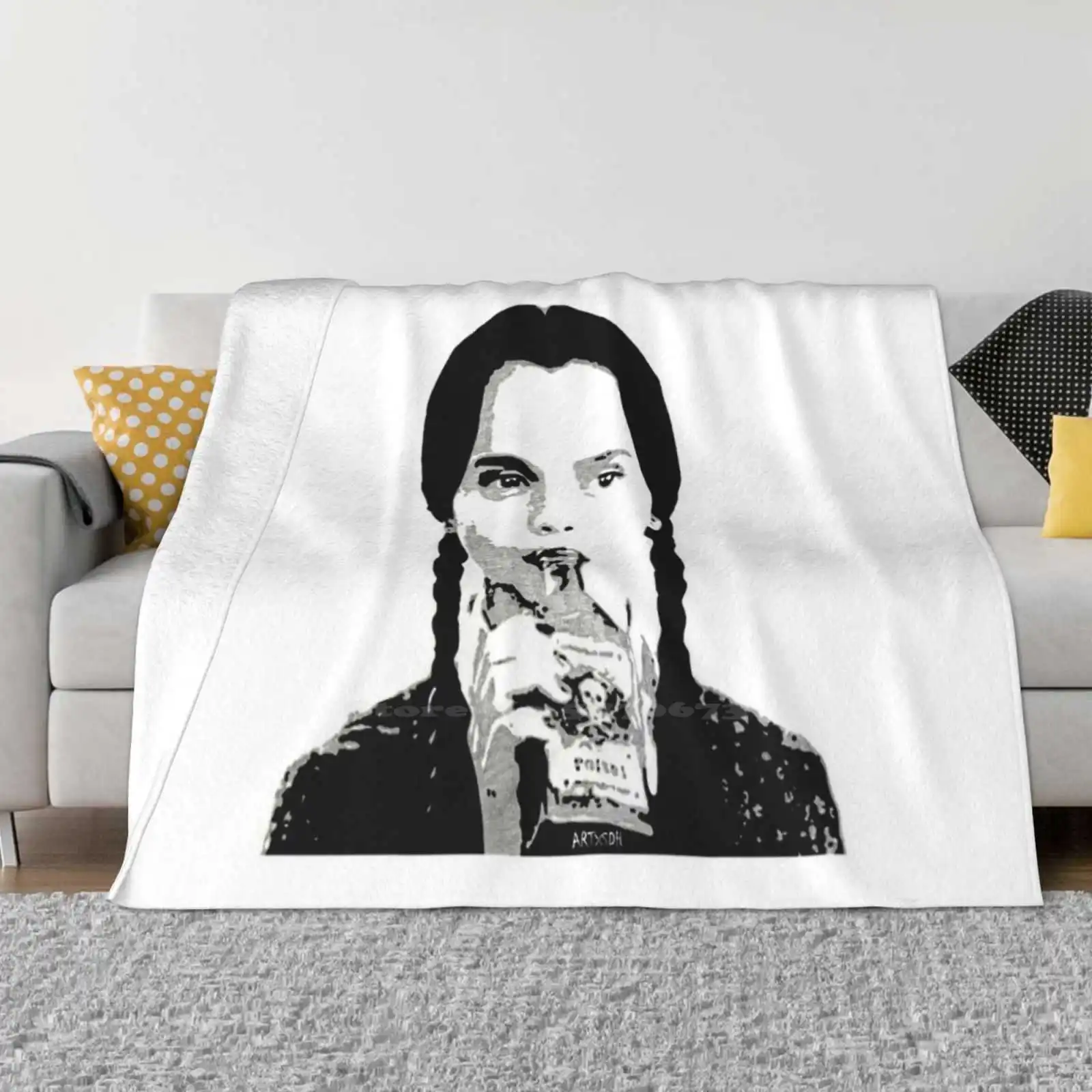 Wednesday Addams New Arrival Fashion Leisure Warm Flannel Blanket Wednesday Addams Pop Art Pop Culture 
Wednesday Addams New Arrival Fashion Leisure Warm Flannel Blanket Wednesday Addams Pop Art Pop Culture