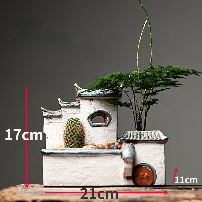 Керамический домик, цветочный горшок, аквариум, ландшафтный горшечный креативный офис, гостиная, зеленое растение, декоративные украшения ... 
Керамический домик, цветочный горшок, аквариум, ландшафтный горшечный креативный офис, гостиная, зеленое растение, декоративные украшения ...