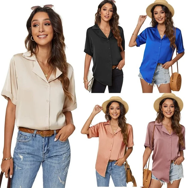 Short Sleeve White Blouse Women 2023 Summer Solid Button Woman Shirts Top Casual Office Lady Loose Women's Clothing 19931
Short Sleeve White Blouse Women 2023 Summer Solid Button Woman Shirts Top Casual Office Lady Loose Women's Clothing 19931