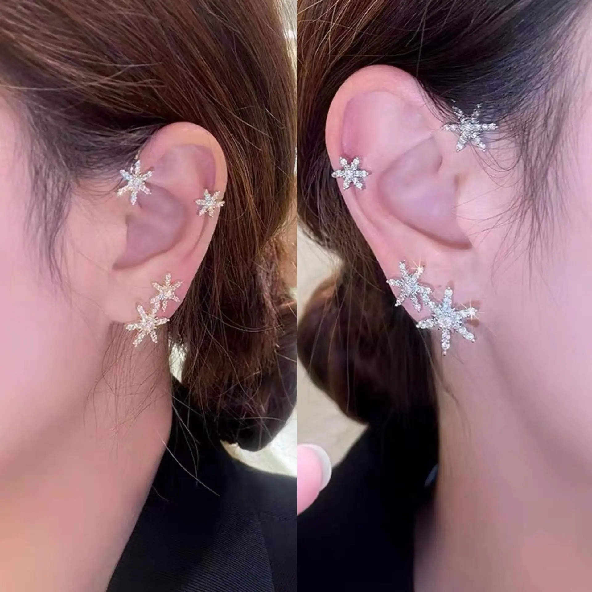 Snowflake Ear Hanging Without Ear Hole Ear Clip Light Luxury Snowflake Charms Women Jewelry Accessories Pendant Gifts Fashion
Snowflake Ear Hanging Without Ear Hole Ear Clip Light Luxury Snowflake Charms Women Jewelry Accessories Pendant Gifts Fashion