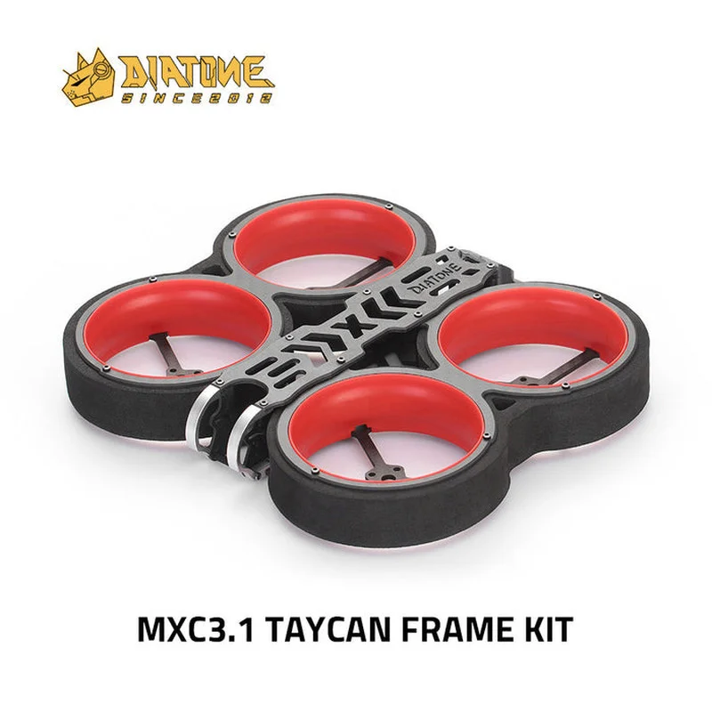 DIATONE MXC3 TAYCAN 158mm Carbon Fiber Frame Kits with 4PCS Duct for RC FPV Racing Freestyle 3inch 4S 6S Cinewhoop Ducted Drones
DIATONE MXC3 TAYCAN 158mm Carbon Fiber Frame Kits with 4PCS Duct for RC FPV Racing Freestyle 3inch 4S 6S Cinewhoop Ducted Drones