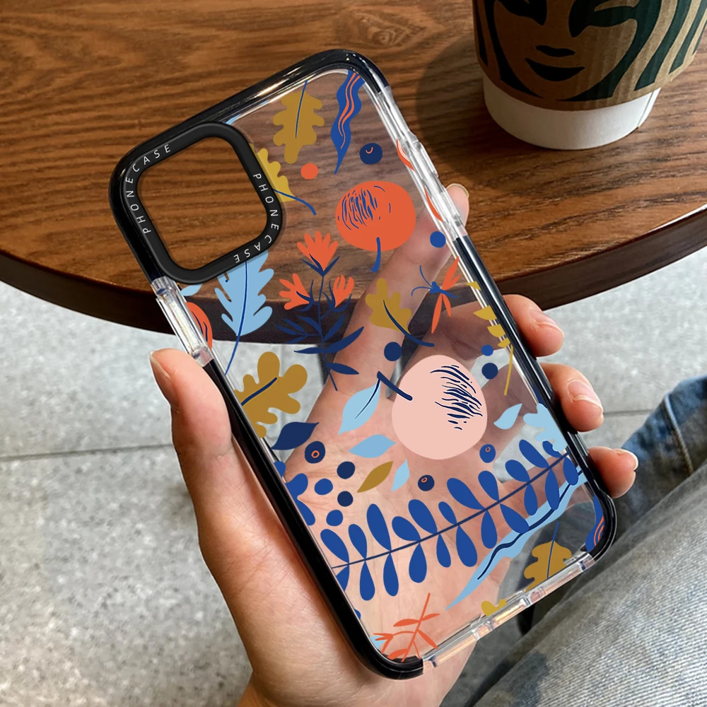 Flowers and Leaves Phone Case for iPhone 14ProMax 14Plus 13 12 11 Pro Max Luxury Transparent Color Soft Silicone Back Cover
Flowers and Leaves Phone Case for iPhone 14ProMax 14Plus 13 12 11 Pro Max Luxury Transparent Color Soft Silicone Back Cover
