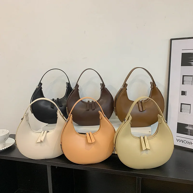 Korean Simple Half-moon Bag Women's Purse Handbag High Quality PU Leather Shoulder Bag 2023 Fashion Brand Lady Small Tote Bag
Korean Simple Half-moon Bag Women's Purse Handbag High Quality PU Leather Shoulder Bag 2023 Fashion Brand Lady Small Tote Bag