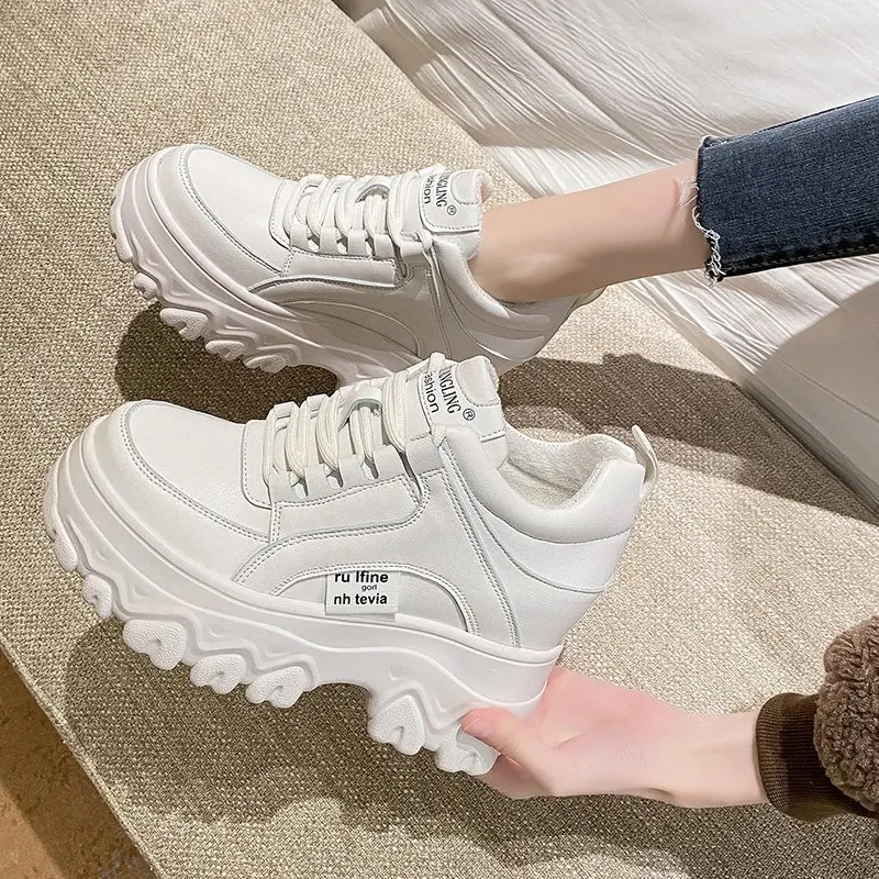 Ladies Leather Platform Sneakers Spring New Sneakers White Shoes 9cm High Heels Wedge Outdoor Sneakers Breathable Casual Shoes
Ladies Leather Platform Sneakers Spring New Sneakers White Shoes 9cm High Heels Wedge Outdoor Sneakers Breathable Casual Shoes