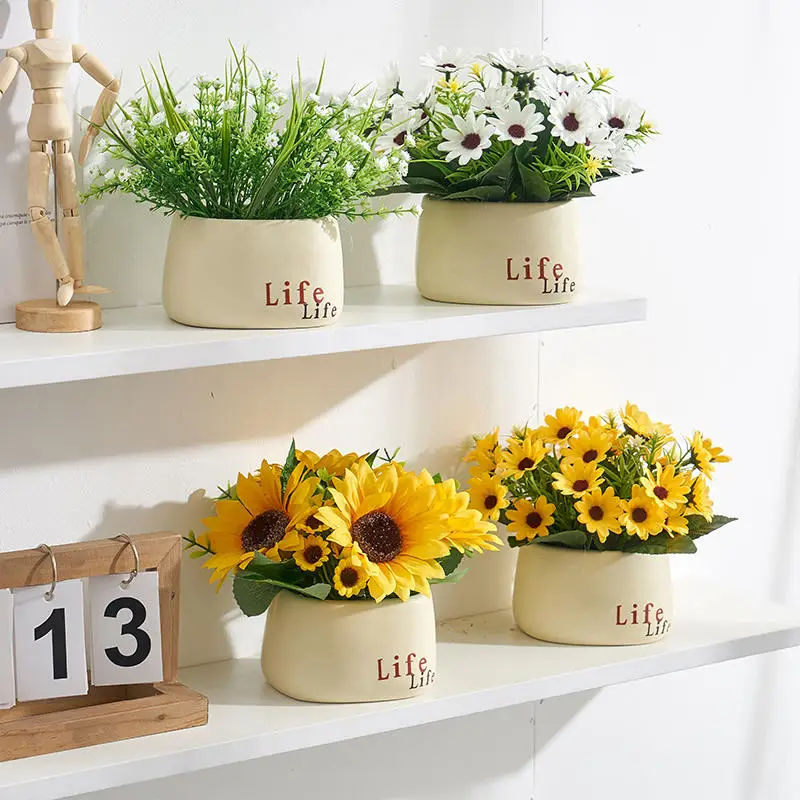 Sunflower Bouquet Simulation Flower Decoration Living Room Table Mini Potted Green Plant Interior Decoration Small Ornaments
Sunflower Bouquet Simulation Flower Decoration Living Room Table Mini Potted Green Plant Interior Decoration Small Ornaments