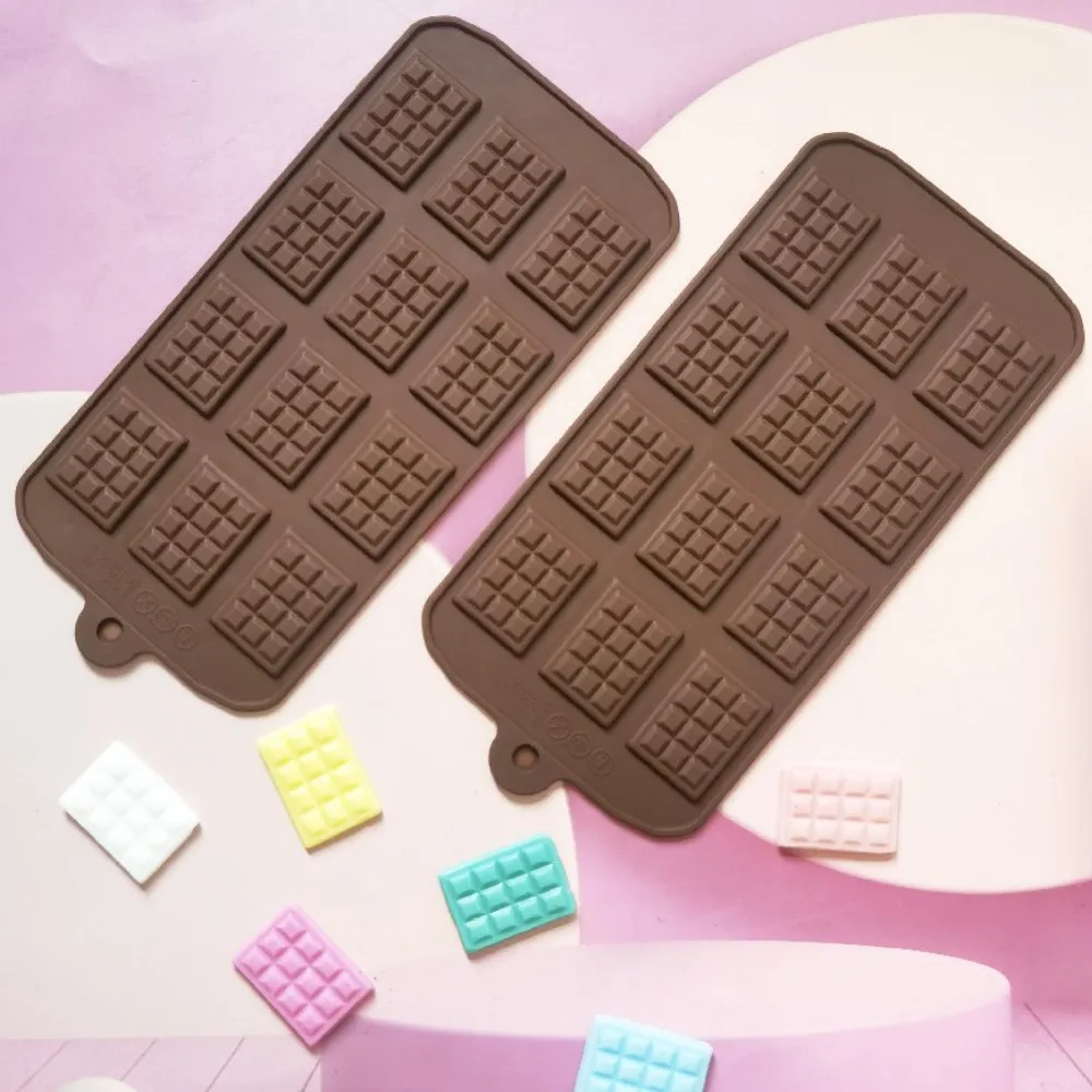 

Silicone Chocolate Mold Cake Candy Mold 3D DIY Biscuit Fudge Waffle Shape Classic Block Chocolate Baking Kitchen Accessories