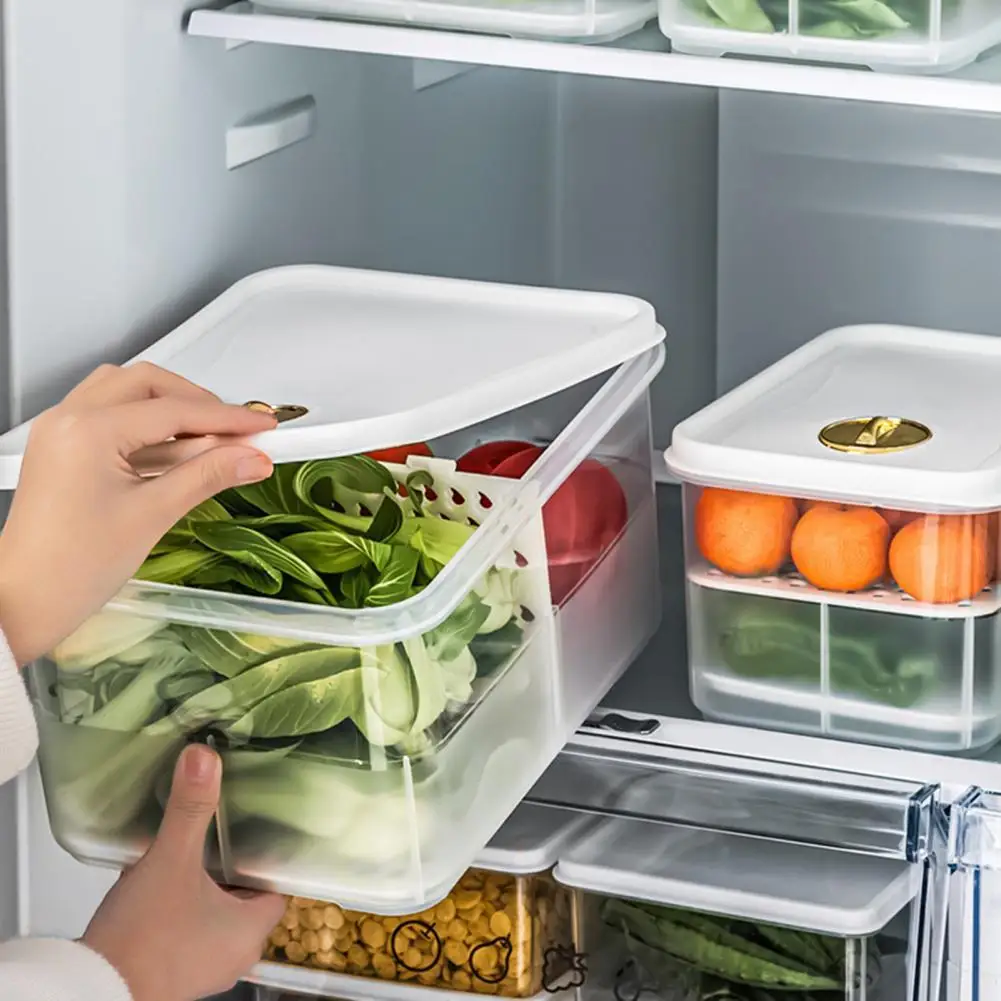 40%HOT Refrigerator Food Container Drainage Compartment Fresh-Keeping Transparent Vegetable And Fruit Drain Box Food Sealed Cris
40%HOT Refrigerator Food Container Drainage Compartment Fresh-Keeping Transparent Vegetable And Fruit Drain Box Food Sealed Cris