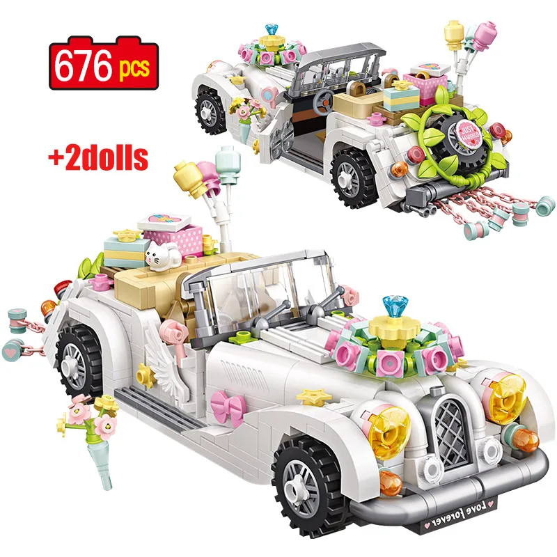 676pcs City Street View MINI Wedding Car Building Blocks Friends DIY Romantic Flower Vehicle Figures Bricks Toys For Girls Gift
676pcs City Street View MINI Wedding Car Building Blocks Friends DIY Romantic Flower Vehicle Figures Bricks Toys For Girls Gift