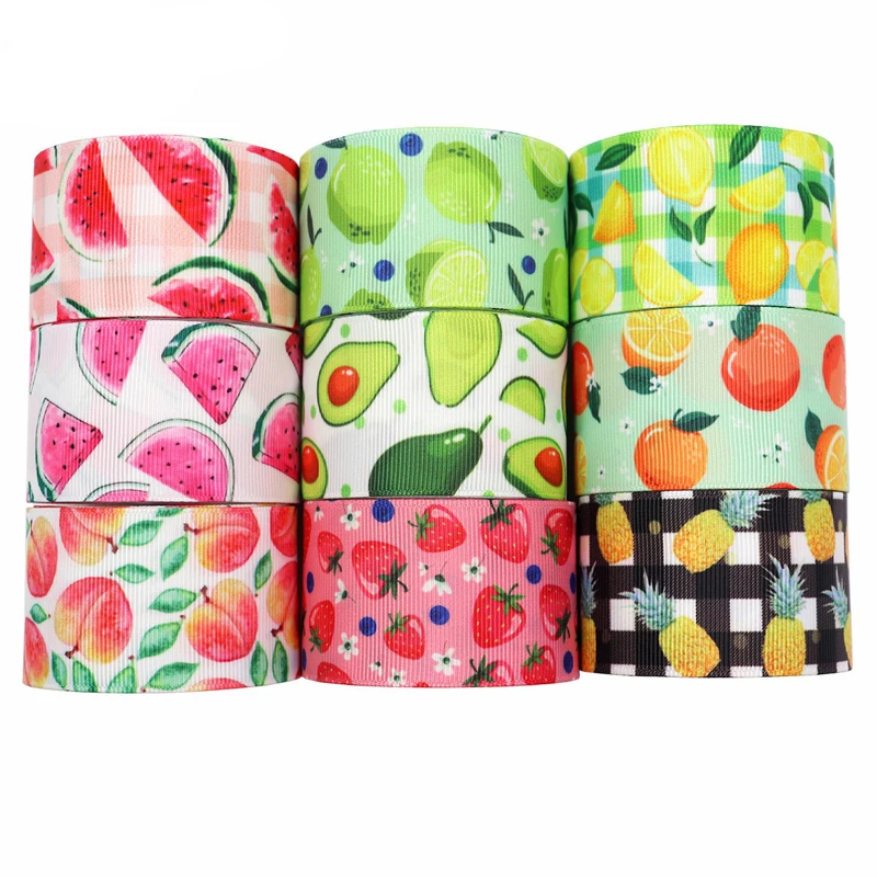 10 Yards/Roll 38mm Fruit Series Thermal Transfer Printed Grosgrain Ribbon for Holiday Decoration Bows for Crafts Gift Wrapping
10 Yards/Roll 38mm Fruit Series Thermal Transfer Printed Grosgrain Ribbon for Holiday Decoration Bows for Crafts Gift Wrapping