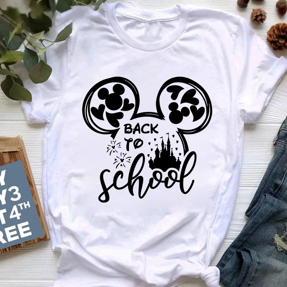 Disney Preppy Style Women's T-shirt Back To School Print Mickey Fashion Instagram Clothes Short Sleeve Student T Shirt Lady
Disney Preppy Style Women's T-shirt Back To School Print Mickey Fashion Instagram Clothes Short Sleeve Student T Shirt Lady