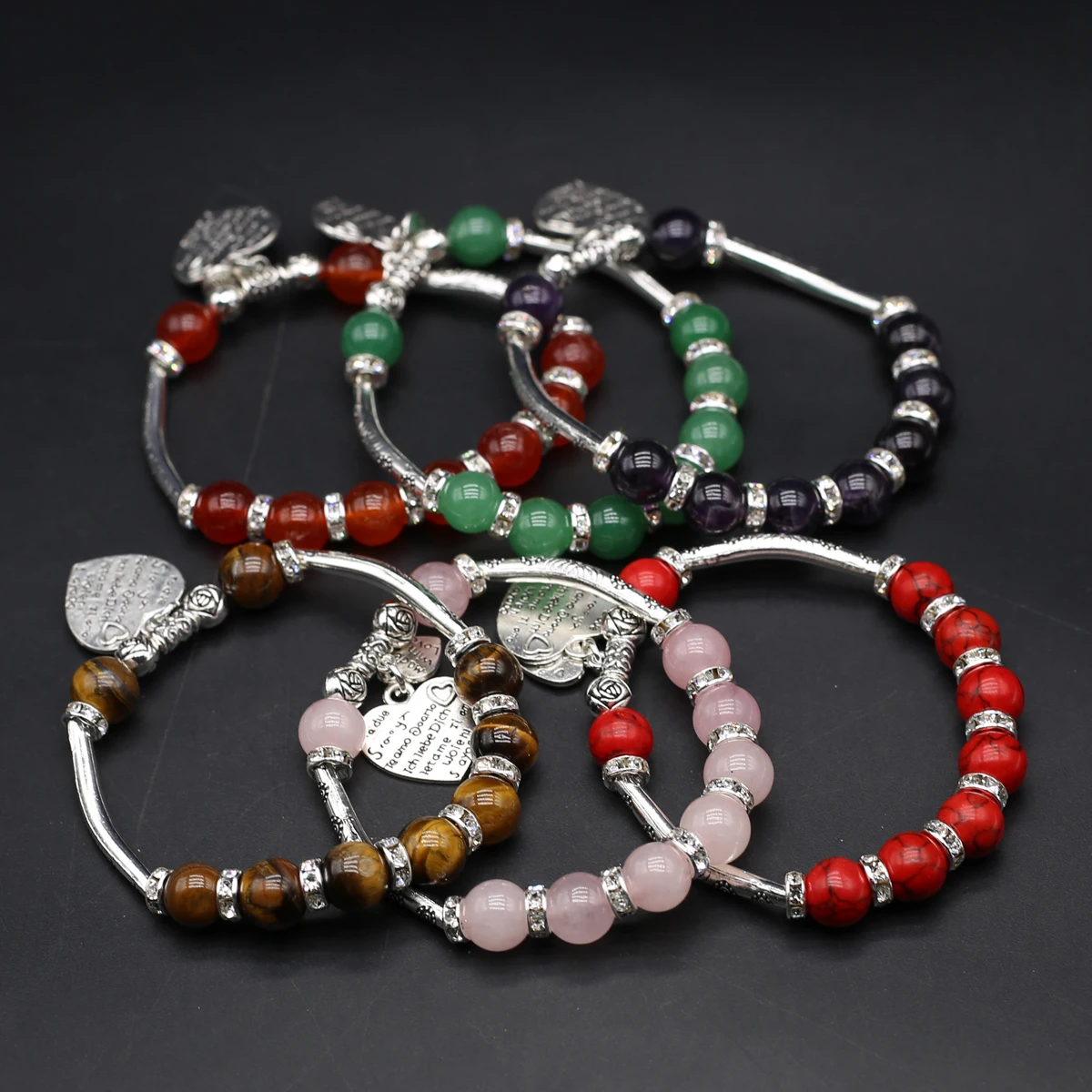 Natural Stone Round Bead Silver Plated Bracelet 10MM Craft For Jewelry MakingDIY Bracelet Anklet Accessories Gift Party Decor1PC
Natural Stone Round Bead Silver Plated Bracelet 10MM Craft For Jewelry MakingDIY Bracelet Anklet Accessories Gift Party Decor1PC