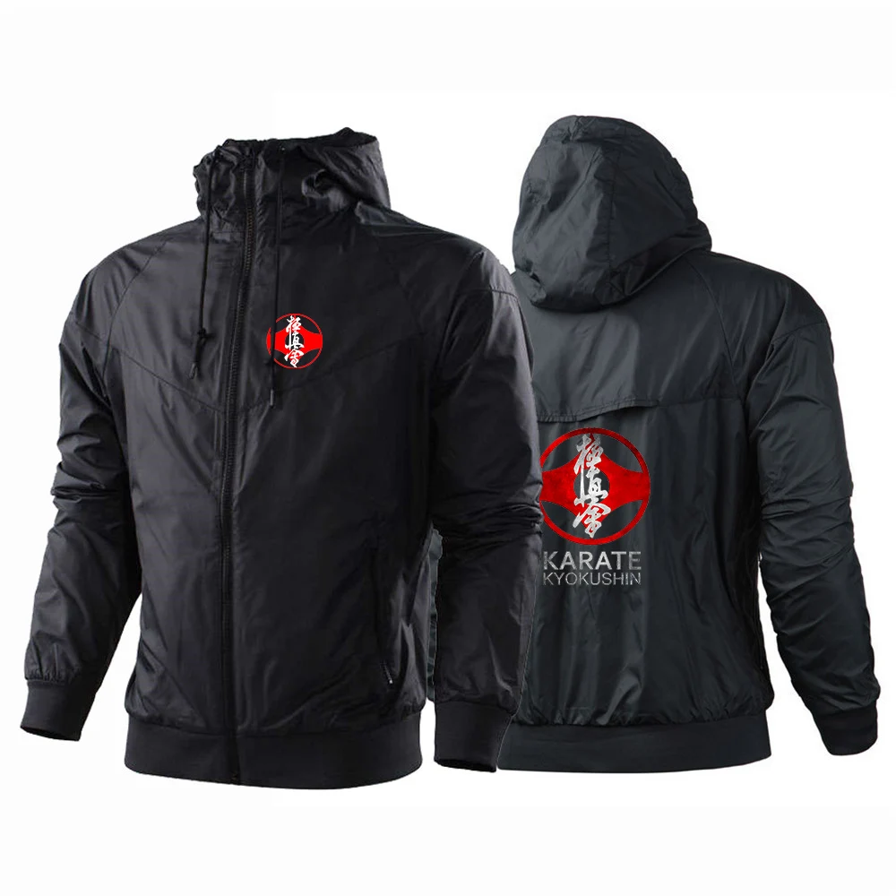 Kyokushin Karate Printed Men's Windbreaker Jacket Spring Autumn Hooded Jackets Outdoor Waterproof Coat Sport Outwear Hoodies
Kyokushin Karate Printed Men's Windbreaker Jacket Spring Autumn Hooded Jackets Outdoor Waterproof Coat Sport Outwear Hoodies