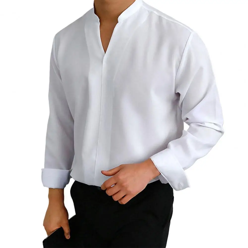 Hot!Men Shirt Solid Color Thin All Match Long Sleeve V Neck Summer Tops Daily Clothes
Hot!Men Shirt Solid Color Thin All Match Long Sleeve V Neck Summer Tops Daily Clothes