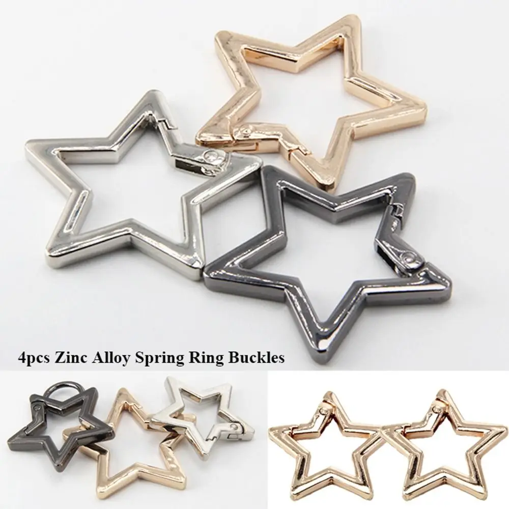 4pcs Star Shape Spring Ring Buckles Black gold silver Carabiner High quality Plated Gate for Purses Handbags Buckles
4pcs Star Shape Spring Ring Buckles Black gold silver Carabiner High quality Plated Gate for Purses Handbags Buckles