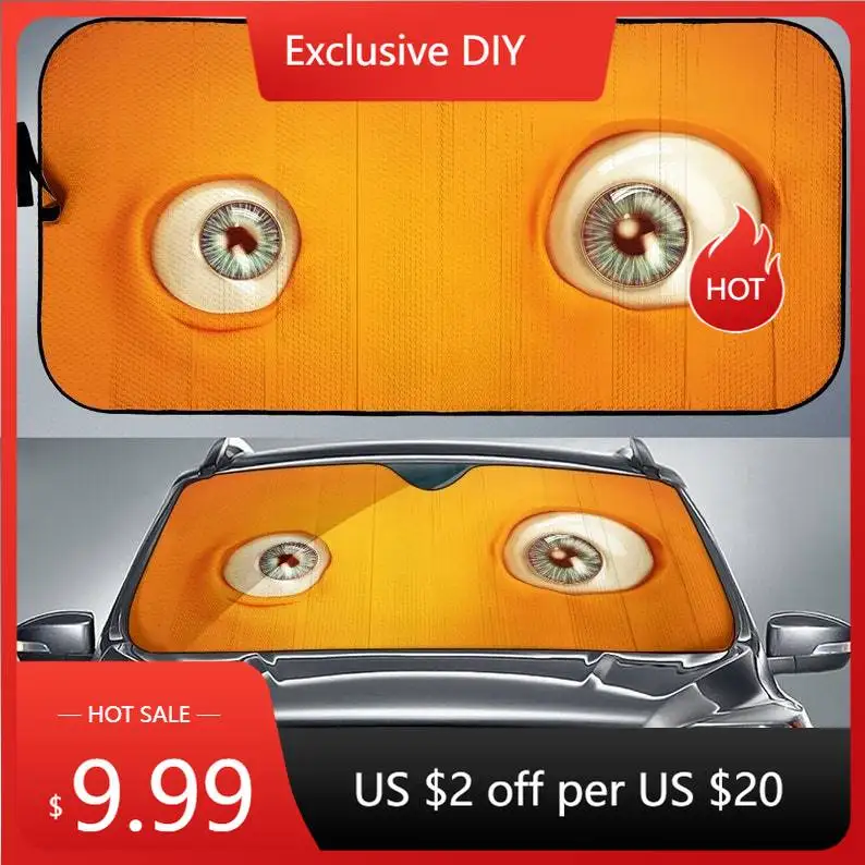 Оранжевый Сумасшедший мультяшный автомобильный солнцезащитный козырек
Оранжевый Сумасшедший мультяшный автомобильный солнцезащитный козырек