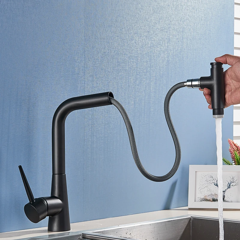 Touch Sense Kitchen Faucet Black Pull Out Swivel Robinets de cuisine Smart Sensor Stream Spray Crane Single Hole Mixer Tap
Touch Sense Kitchen Faucet Black Pull Out Swivel Robinets de cuisine Smart Sensor Stream Spray Crane Single Hole Mixer Tap