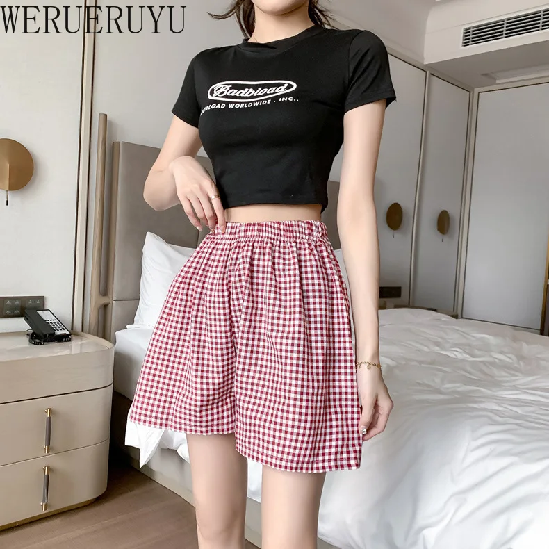 Red Plaid Print Shorts Home Clothes for Women Summer Korean Style Y2k Streetwear Woman Fashion Harajuku Casual Black Short Pants
Red Plaid Print Shorts Home Clothes for Women Summer Korean Style Y2k Streetwear Woman Fashion Harajuku Casual Black Short Pants