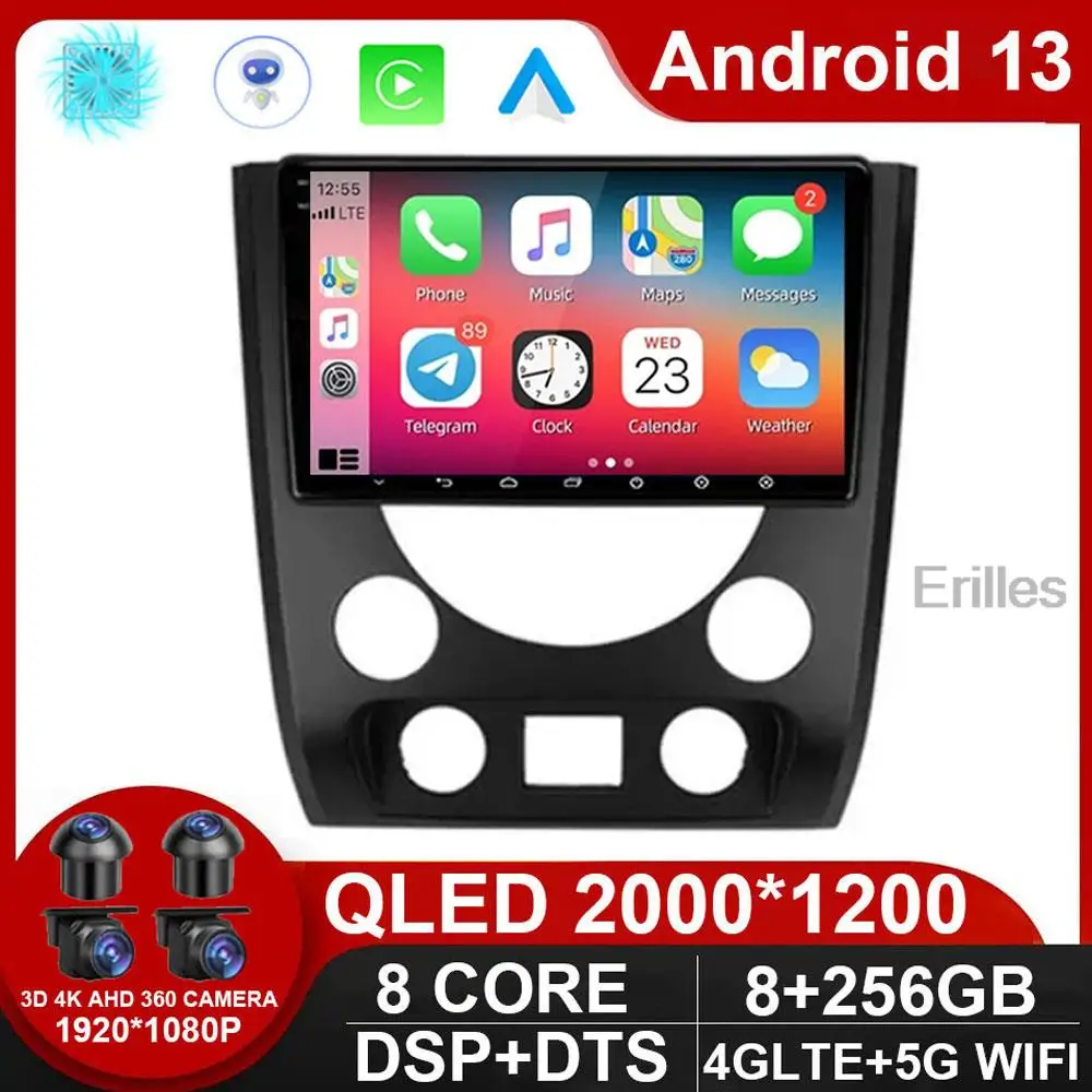 8-ядерный автомобильный радиоприемник GPS Android 13 Для SsangYong Rexton Y290 III 3 2012 - 2017