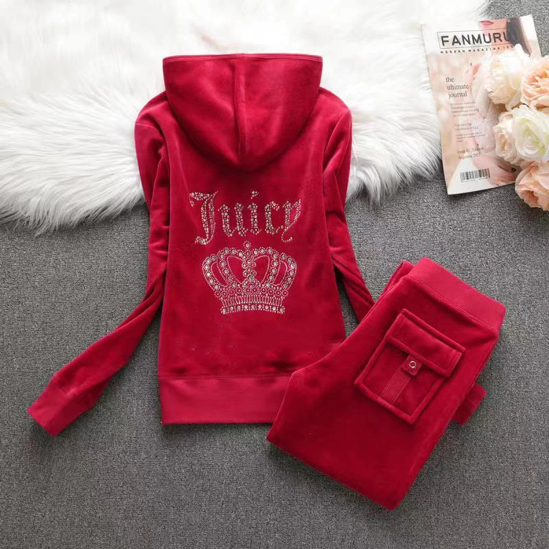 Fall Juicy Corture Tracksuits Woman Hoodie Sweatshirts and Pants Women Velvet Tracksuit Juicy Tracksuit 2 Piece Sets
Fall Juicy Corture Tracksuits Woman Hoodie Sweatshirts and Pants Women Velvet Tracksuit Juicy Tracksuit 2 Piece Sets